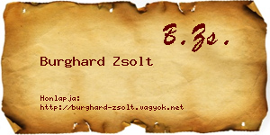 Burghard Zsolt névjegykártya